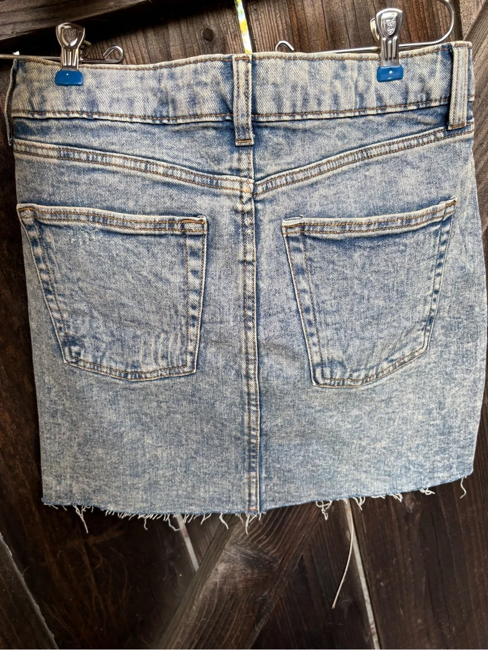 wild fable Light Blue Acid Wash Denim Mini Skirt
